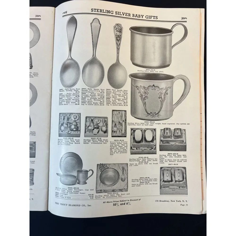 Vintage 1939 The Trout Diamond Company Jewelry‎ Jewelers Catalog Christmas Gift